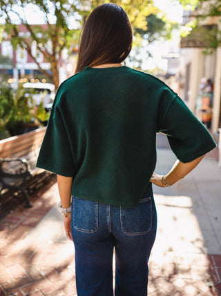 Boxy SS button front cardigan