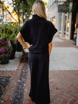 Black knit pants