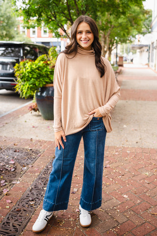 Oversized turtleneck top