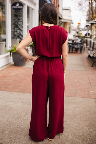 Wine SS jumpsuit