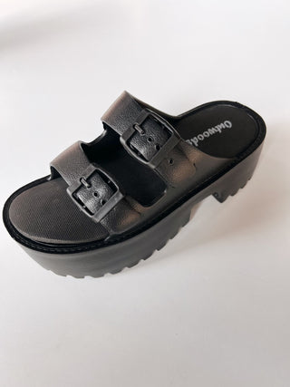 Black travel sandal