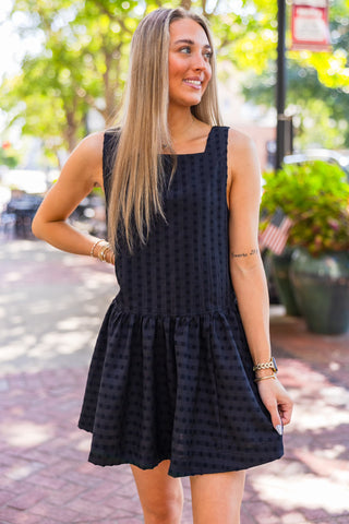 Square neck babydoll dress
