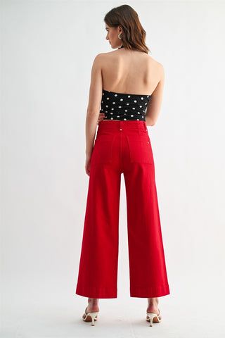 Red HR wide leg jeans