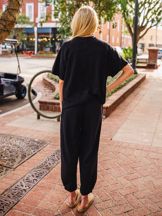 Offset black lounge joggers