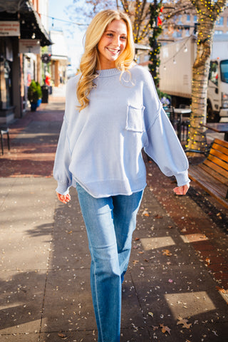Ls oversized pocket sweater