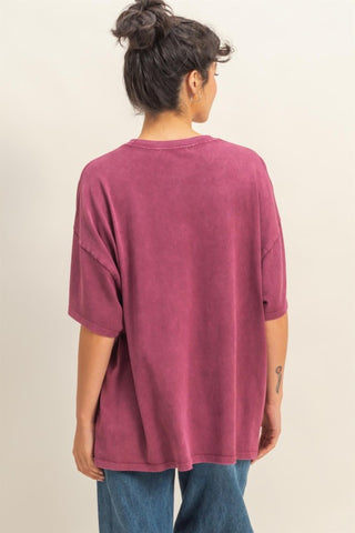 Oversized mineral washed tee