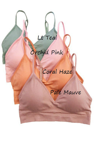 Seamless bra with adjustable straps