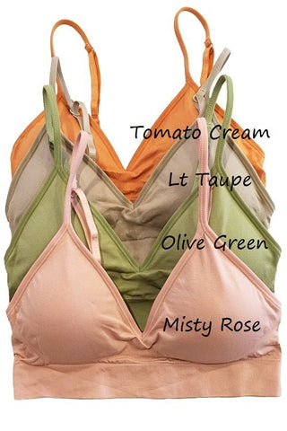Seamless bra with adjustable straps