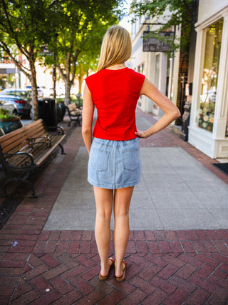 Pleat Sleeveless Top