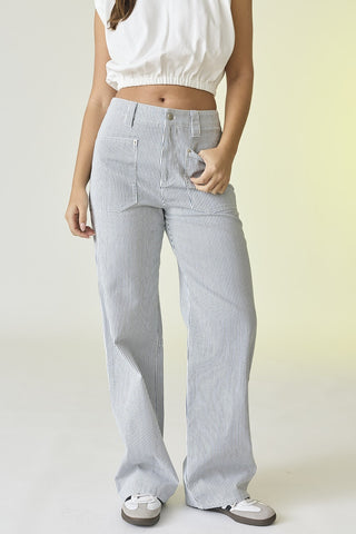 Blue pin stripe pants