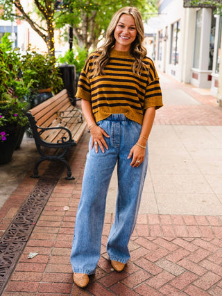 Stripe oversized SS sweater