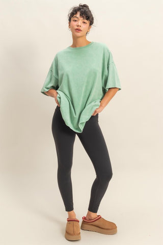 Oversized mineral washed tee