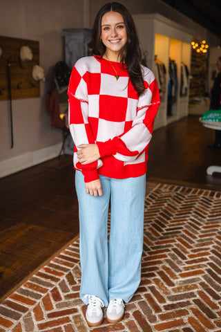Checkered sweater