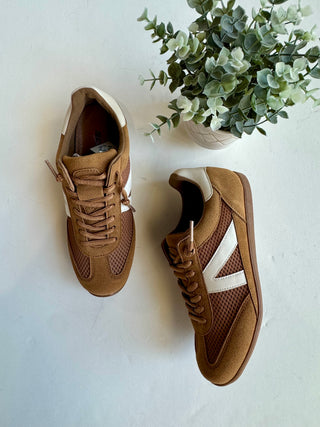Tan athletic sneaker