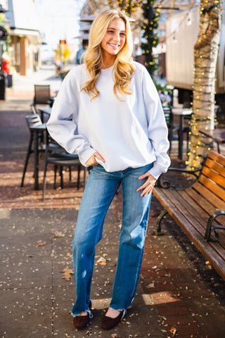 Oversized fleece sweatshirt
