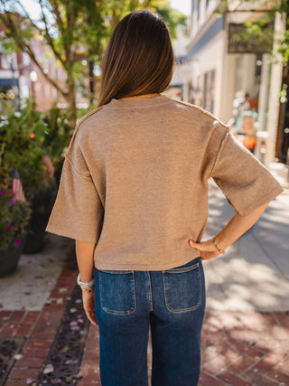 Boxy SS button front cardigan