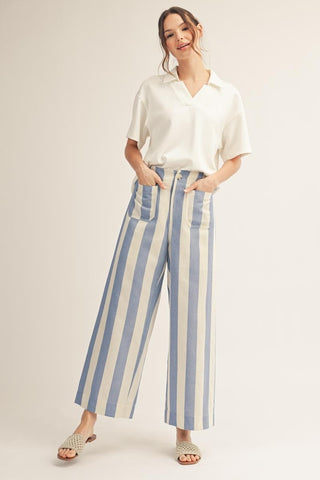 Bold Stripe Wide Leg Pants