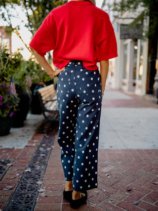 Charcoal polka dot pants