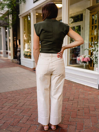 Olive corset style top