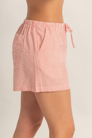 Striped Drawstring shorts