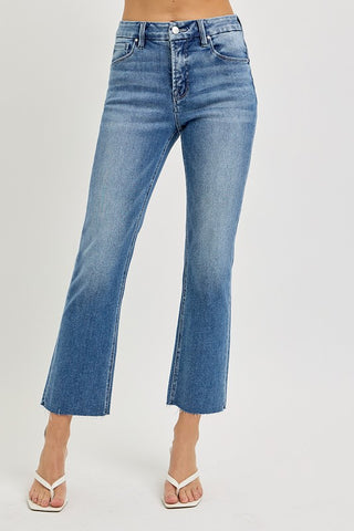 MW HR crop straight jeans