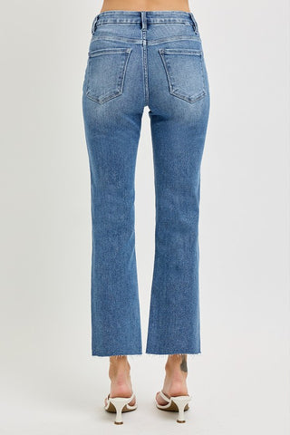 MW HR crop straight jeans