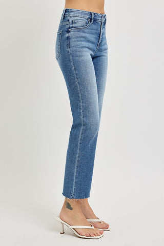 MW HR crop straight jeans