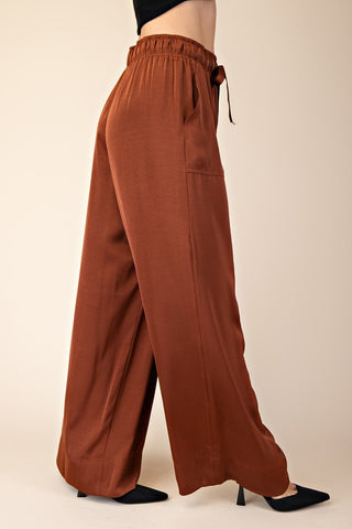Brown wide leg pants