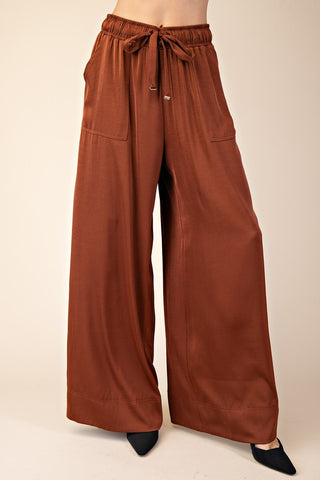 Brown wide leg pants