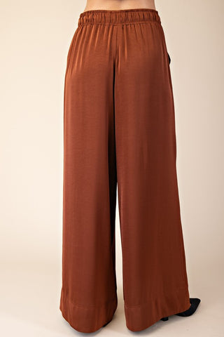 Brown wide leg pants