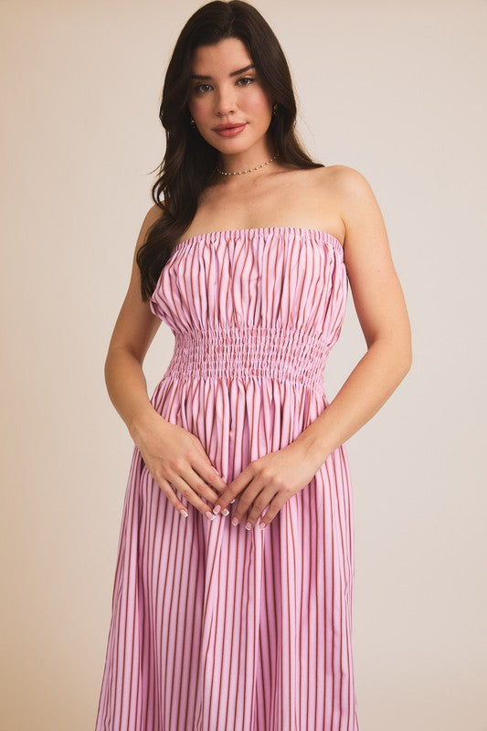 red dress tartan Ribbons of Light Red Plaid Tiered Maxi Dress