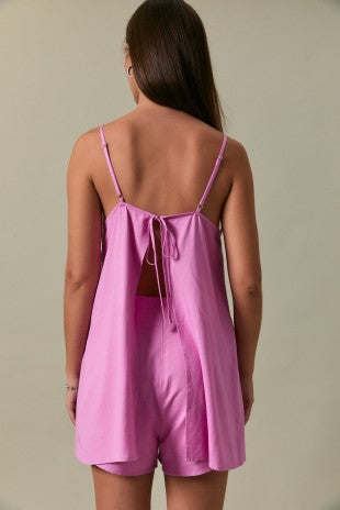 Pink spaghetti romper