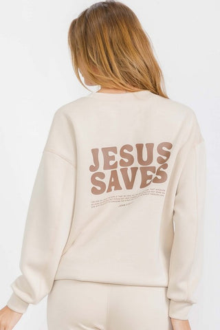 Good News, Jesus Saves pullover