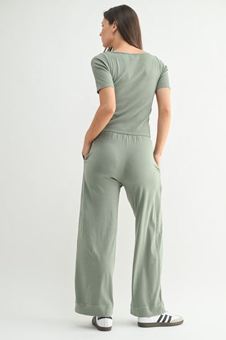 Vintage ease wide leg pants