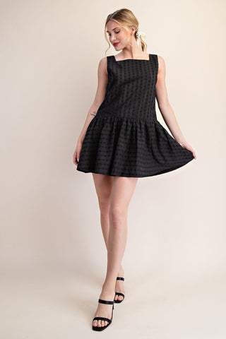 Square neck babydoll dress