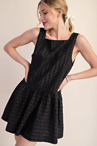 Square neck babydoll dress