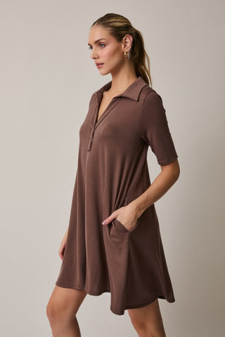 Chocolate polo dress