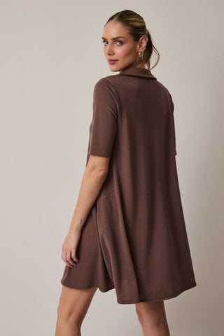 Chocolate polo dress