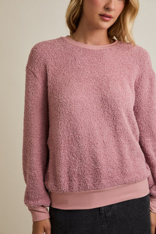 Dusty pink fleece top