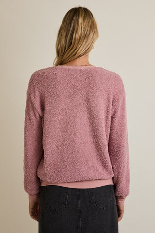 Dusty pink fleece top
