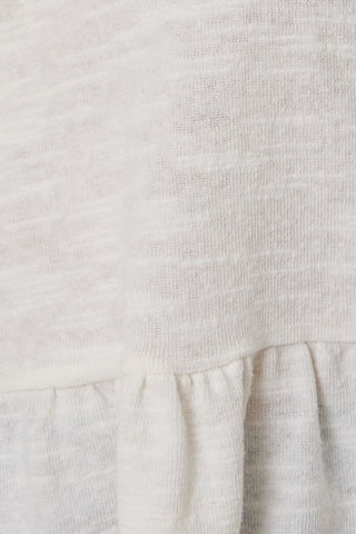 Off white LS peplum top