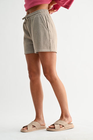 Cotton blend lounge shorts