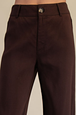 Brown high waist pants