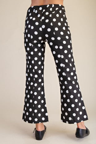 Black polka dot pants
