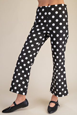 Black polka dot pants