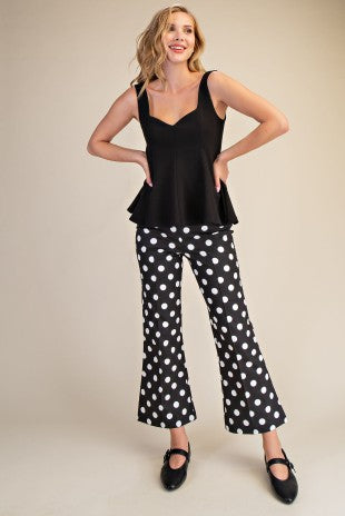 Black polka dot pants