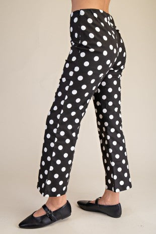 Black polka dot pants