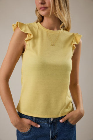 Ruffle short sleeve top