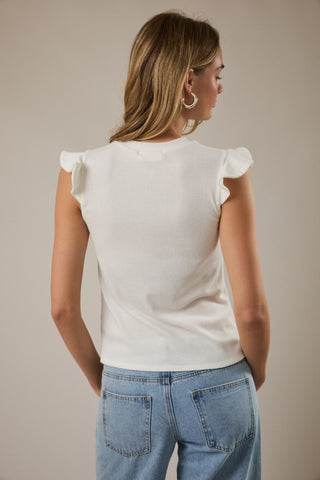Ruffle short sleeve top