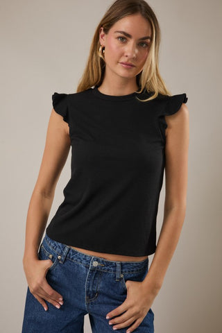 Ruffle short sleeve top